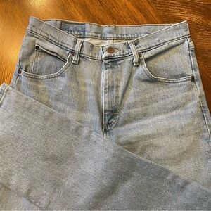 Wrangler Denim Blue Slim Straight Jeans Light Wash men’s 32/30